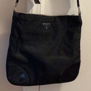 Prada Authentic Black Nylon Shoulder Bag!